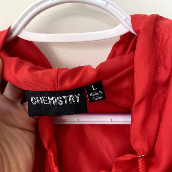 Red NASA Graphic Windbreaker by Chemistry L With Pockets - Picture 4 of 6